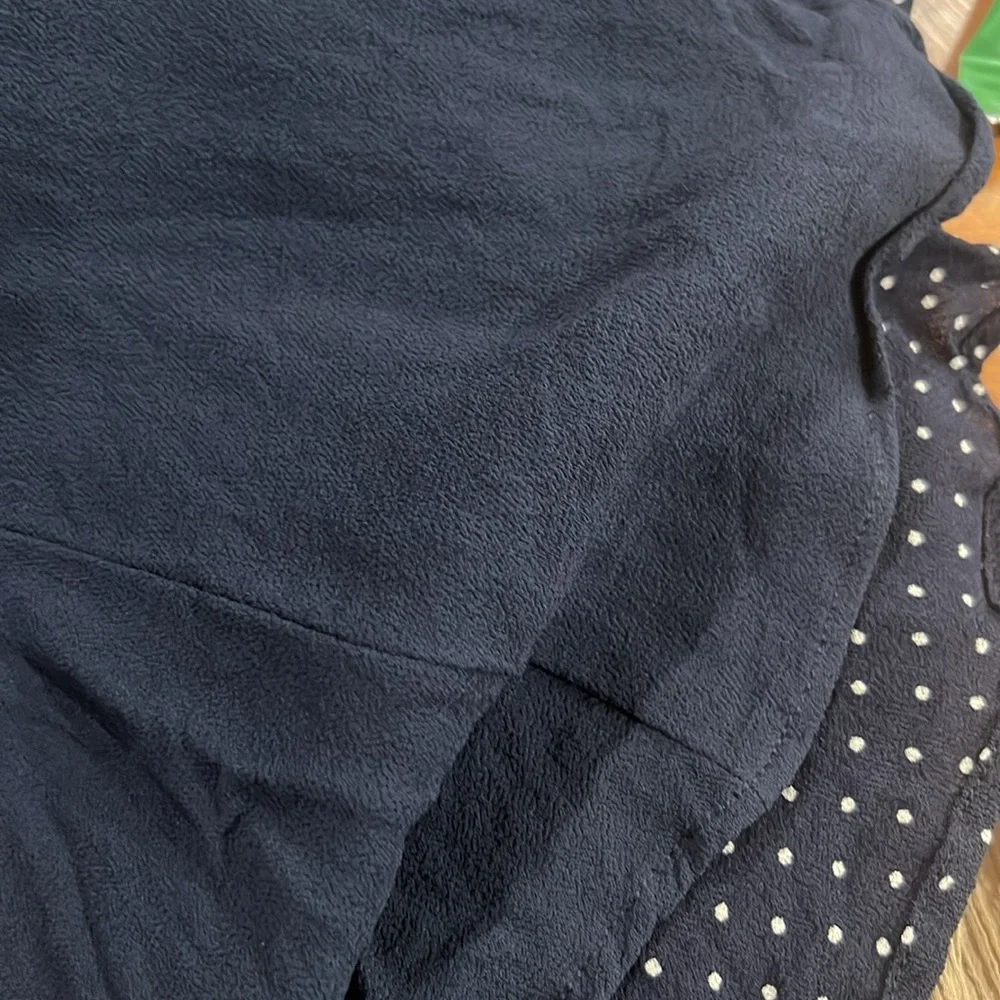 Reformation Monica navy polka dot short sleeve wrap dress size small - Picture 7 of 9